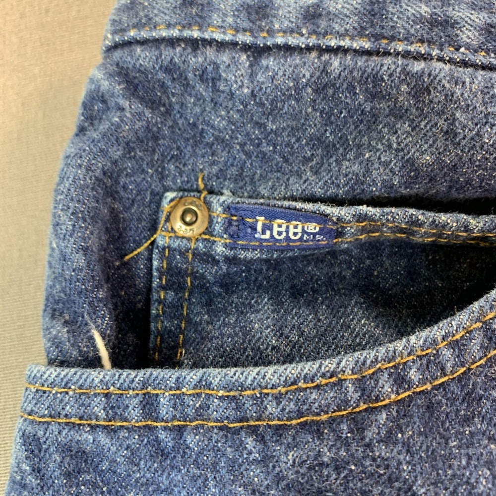 Vintage Lee Jeans Mens 38 (Fits 36x30) Blue Denim Straight Leg USA Workwear 90s - Picture 6 of 16